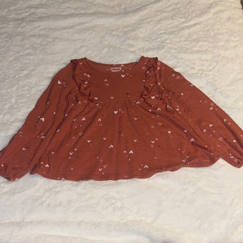 Jumping Beans Brown Long Sleeve Tee with Relaxed Fit